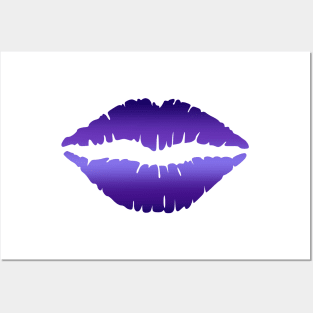 Purple Gradient Lips Posters and Art